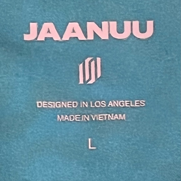 Jaanuu • Savi Tuck-In Stand Collar Aqua Scrub Top - L - Picture 7 of 9